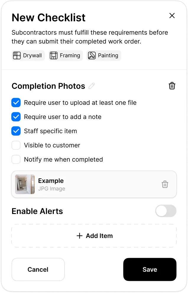 Checklists